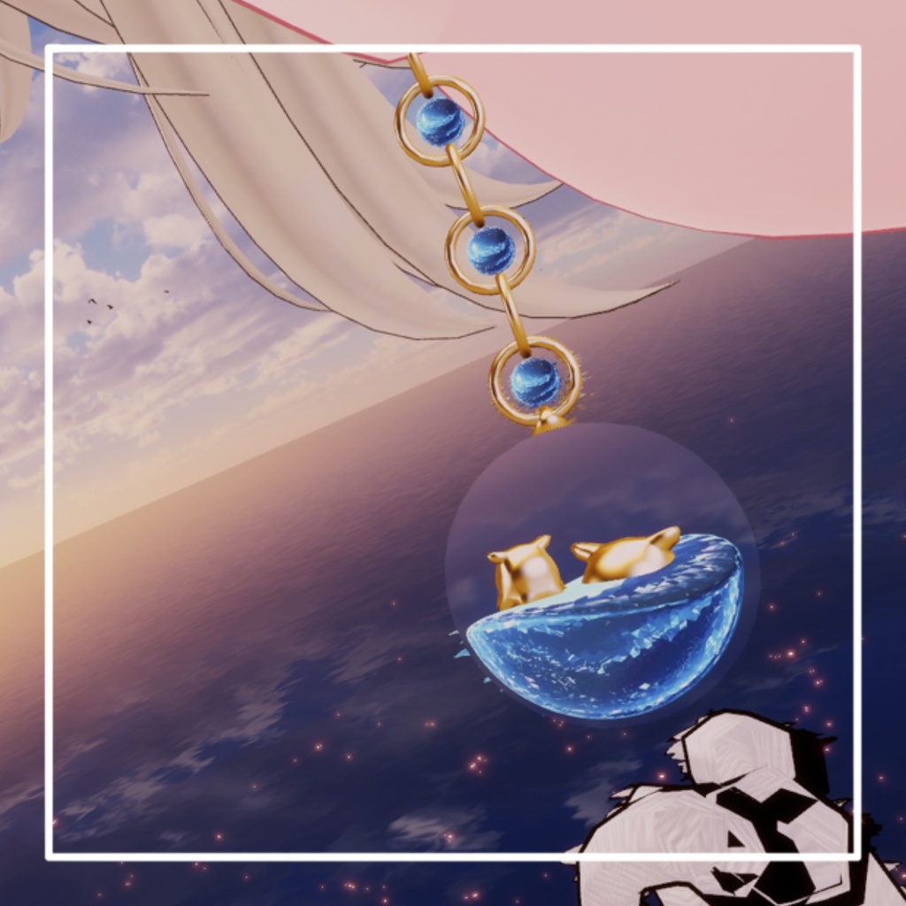 【ゆれる】海球イヤリング【PB】