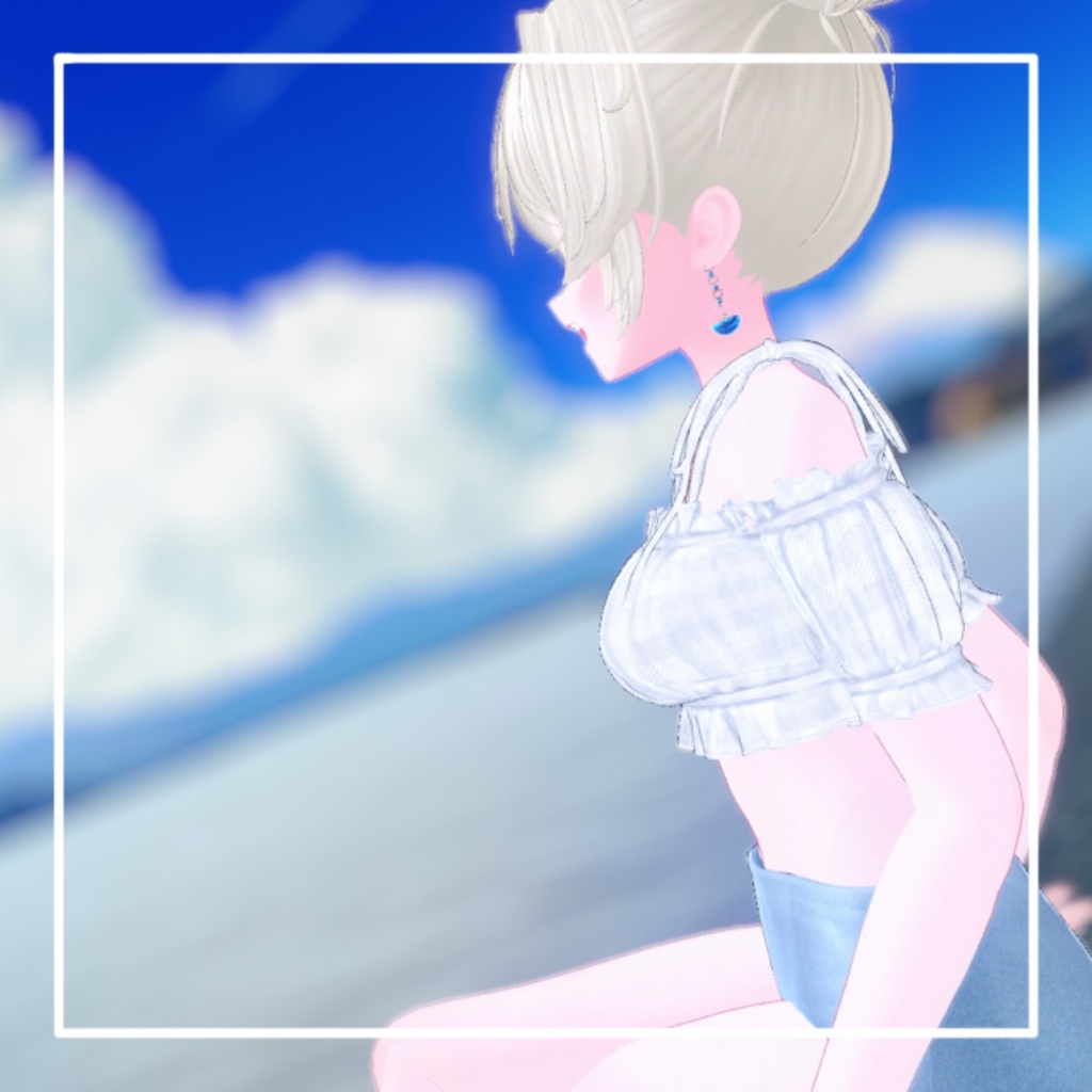 【ゆれる】海球イヤリング【PB】