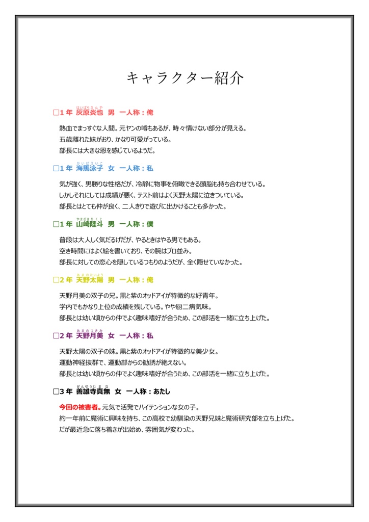 僕らは魔術研究部!【マーダーミステリー】