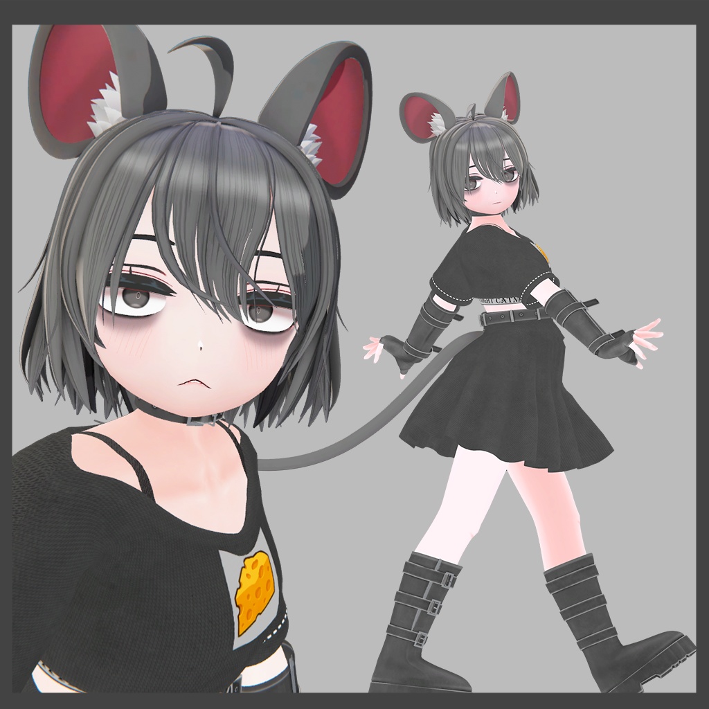 オリジナル3Dモデル(VRChat avatar)Ash