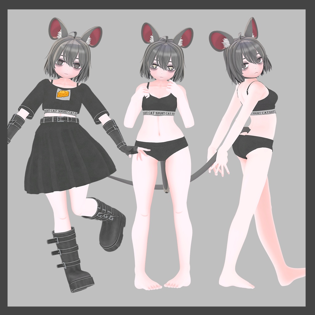 オリジナル3Dモデル(VRChat avatar)Ash