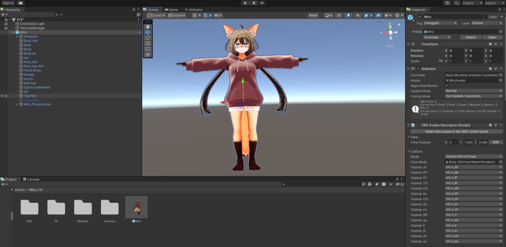 オリジナル3Dモデル「ミロ」(Miro) | VRChat対応