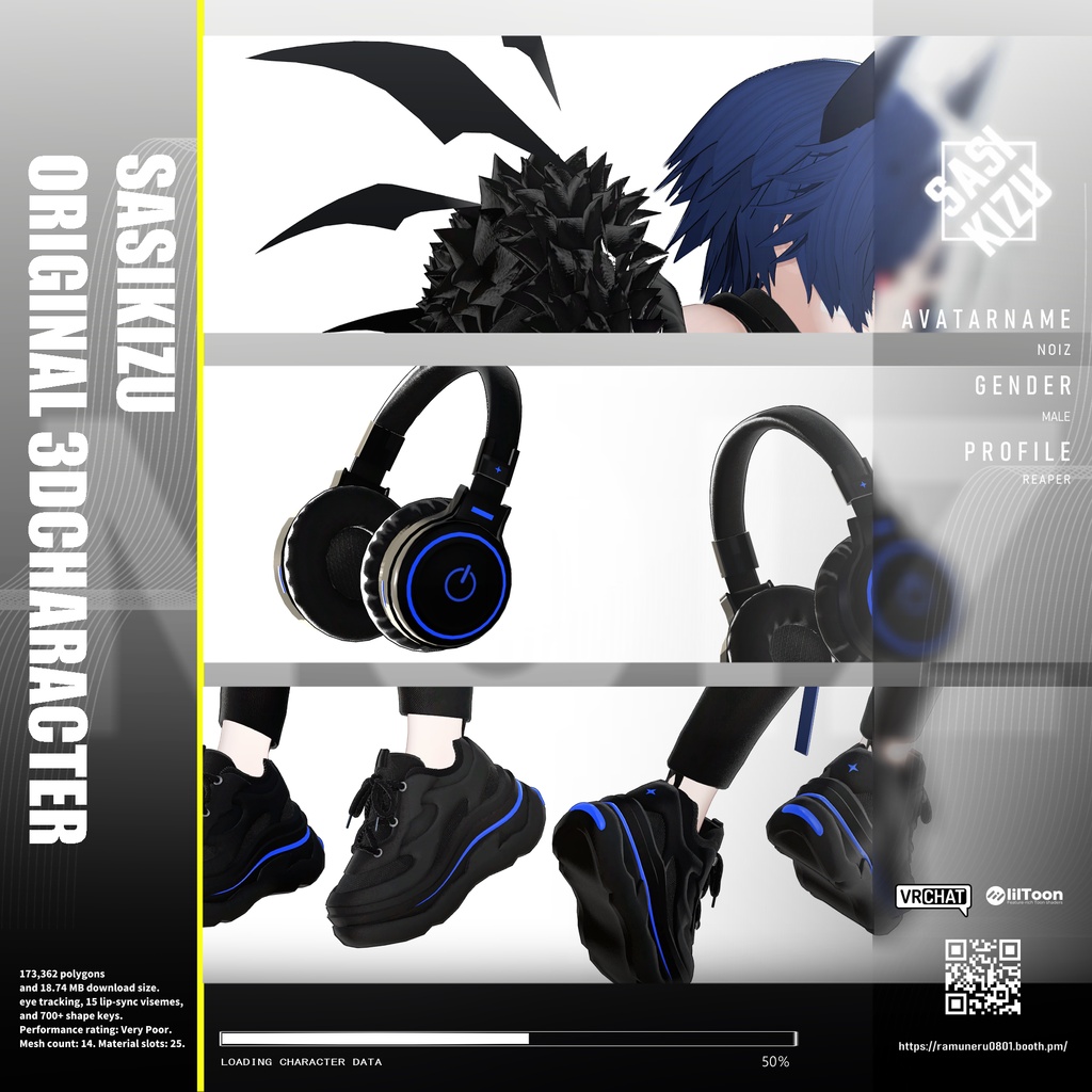 【オリジナル3Dモデル】ノイズ(noiz)RE Ver.2.00