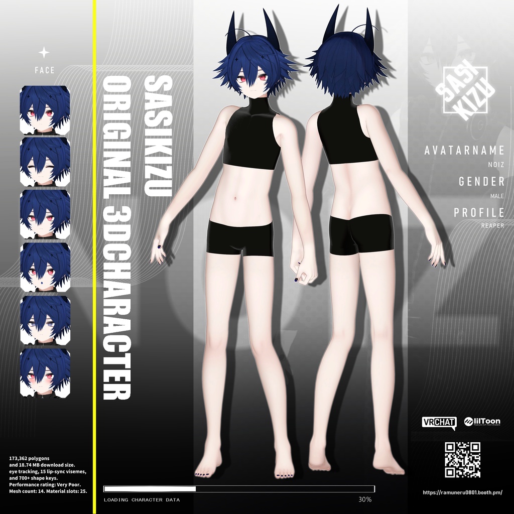 【オリジナル3Dモデル】ノイズ(noiz)RE Ver.2.00