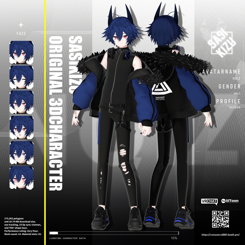 【オリジナル3Dモデル】ノイズ(noiz)RE Ver.2.00
