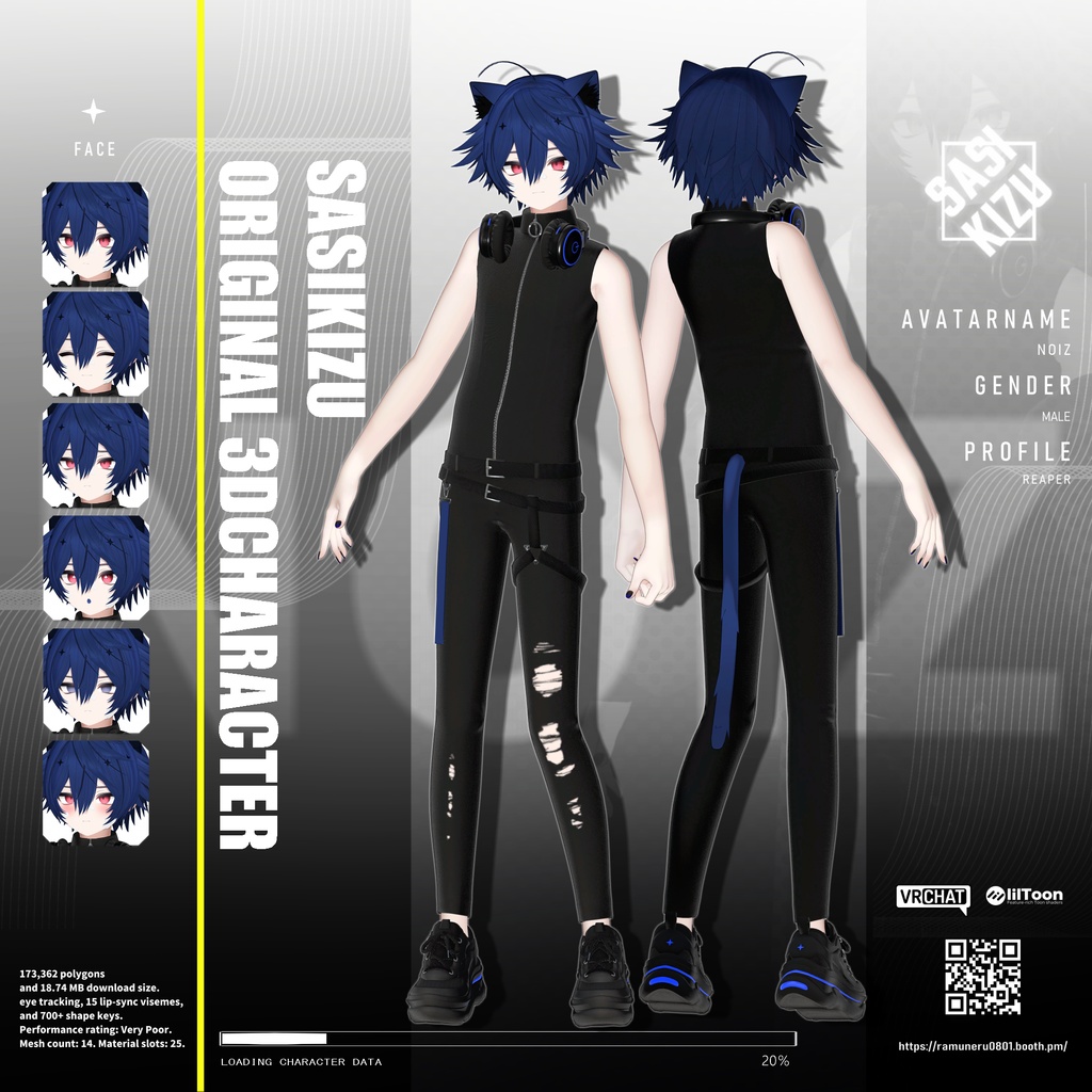 【オリジナル3Dモデル】ノイズ(noiz)RE Ver.2.00