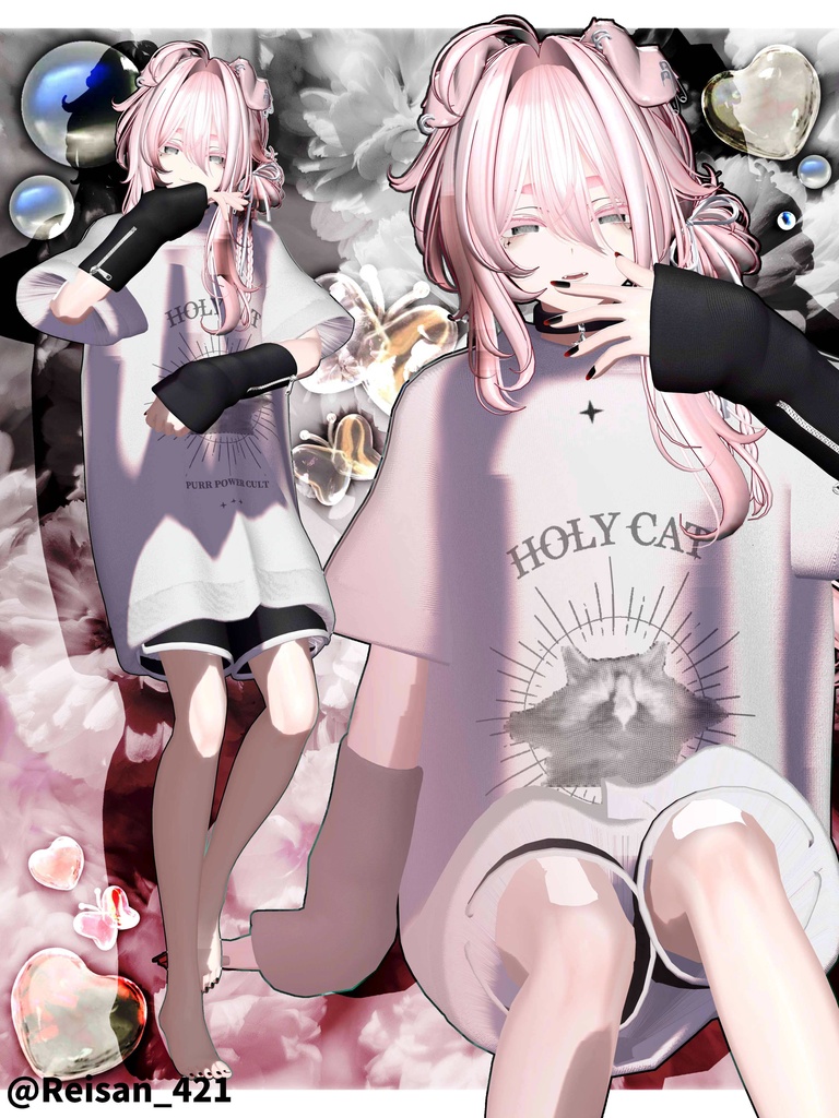 【5アバター対応】「SIMPLE OVER TEE」オリジナル3Dモデル