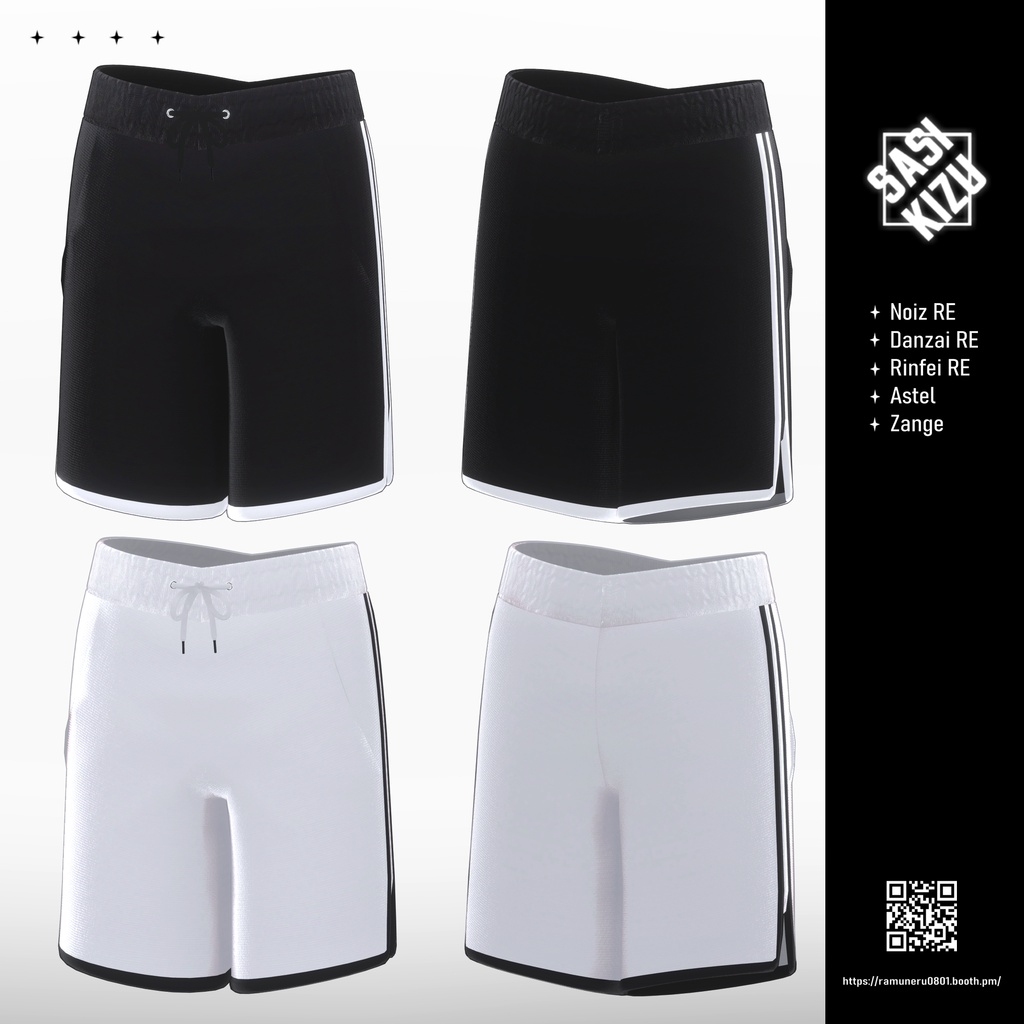 【5アバター対応】「SIMPLE OVER TEE」オリジナル3Dモデル