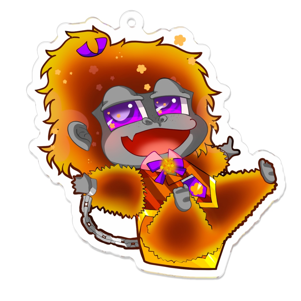 ゴリラのわっかちゃん（ゴリラ）アクリルキーホルダー