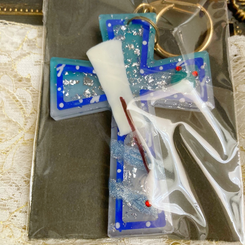 東風谷早苗 イメージ十字架キーホルダー 東方Project