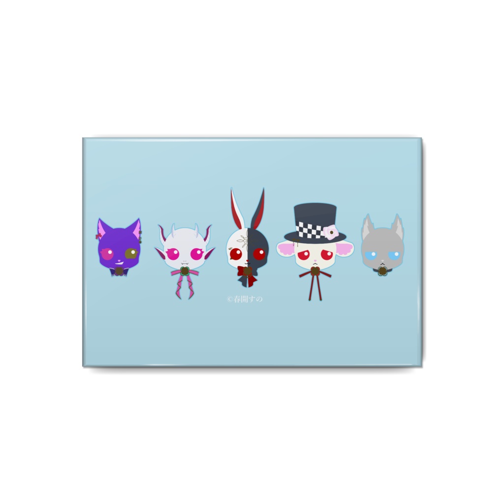 「Living Tales」缶バッジ(青)