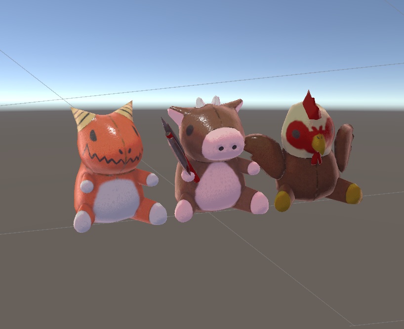 幻獣ぬいぐるみセット　どらごん　みのたうろす　ばじりすく　【VRChat 】