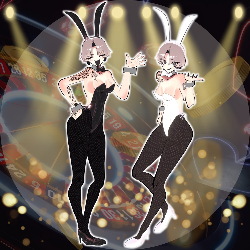 【SIUSIU専用】モノトゥーンバニー【VRChat 向け】