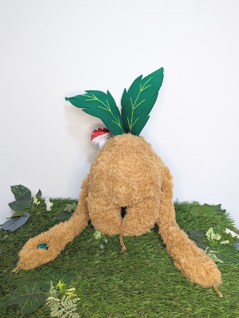 〜ひっつきマンドラゴラジャイアント〜 きなこもち / ぬいぐるみ(大)【受注制作】