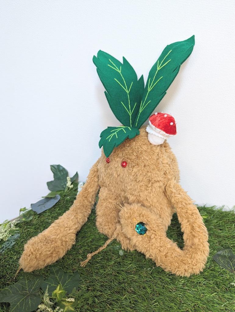 〜ひっつきマンドラゴラジャイアント〜 きなこもち / ぬいぐるみ(大)【受注制作】