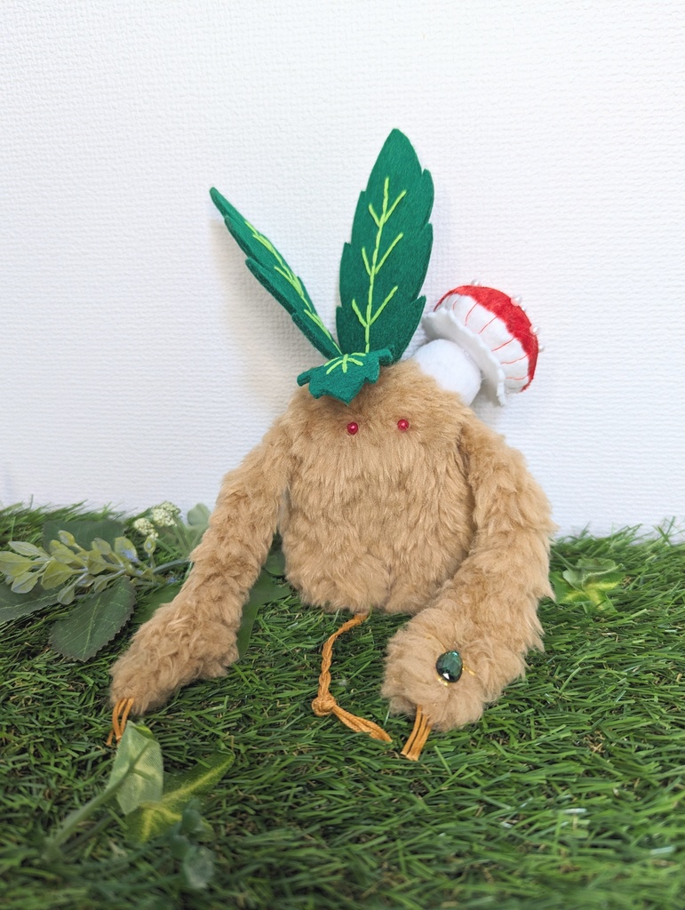 〜ひっつきマンドラゴラ〜 きなこもち / ぬいぐるみ(小)【受注制作】