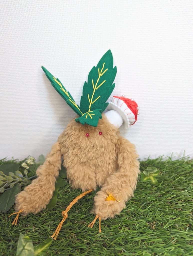 〜ひっつきマンドラゴラ〜 きなこもち / ぬいぐるみ(小)【受注制作】