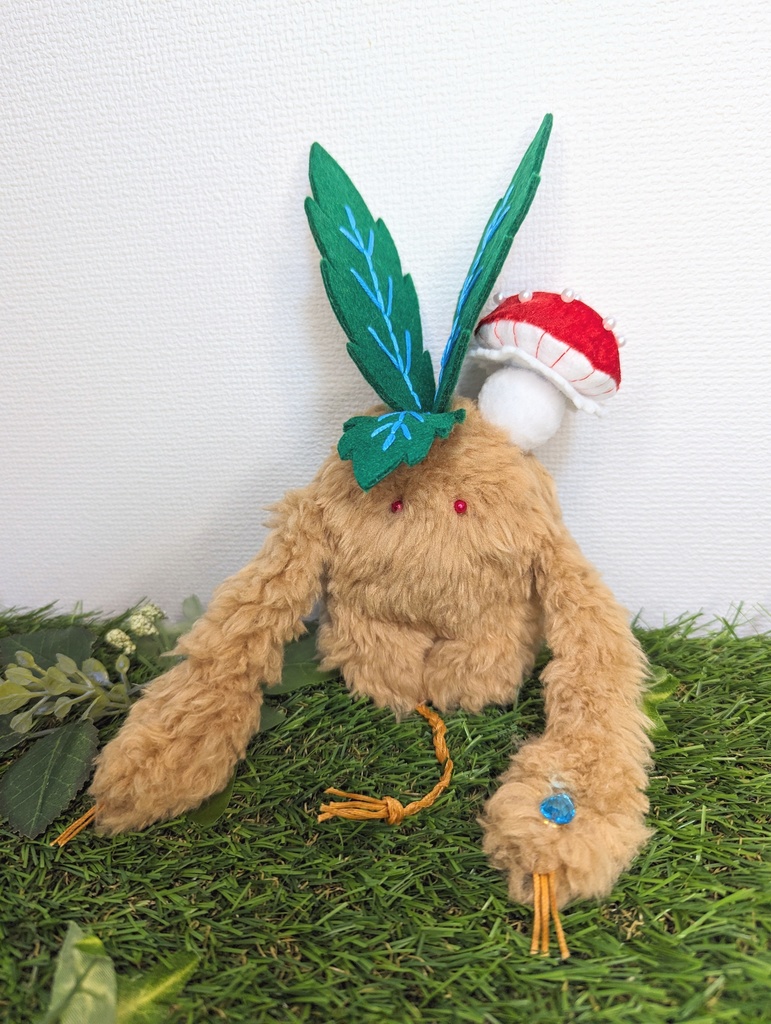 〜ひっつきマンドラゴラ〜 きなこもち / ぬいぐるみ(小)【受注制作】