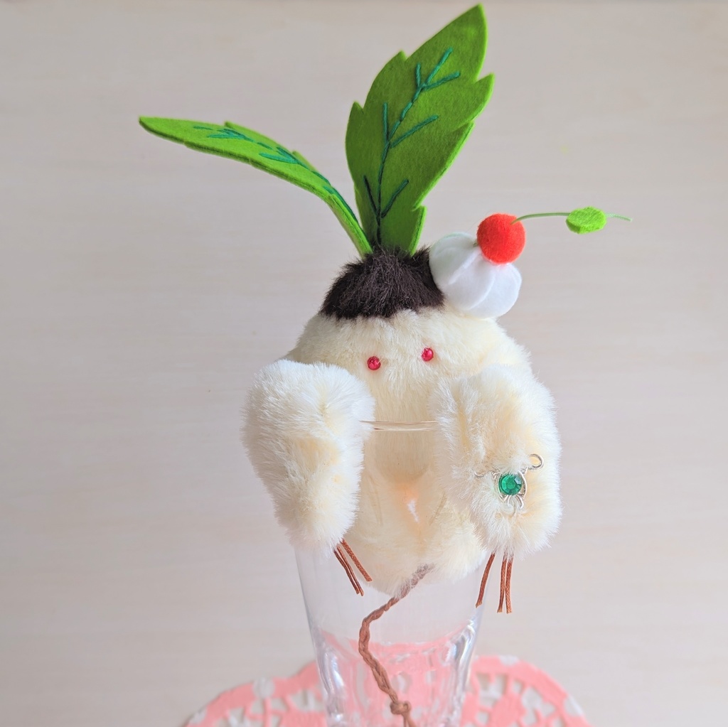 ~ひっつきマンドラゴラ〜 プリンアラモード / ぬいぐるみ(小)【受注制作】