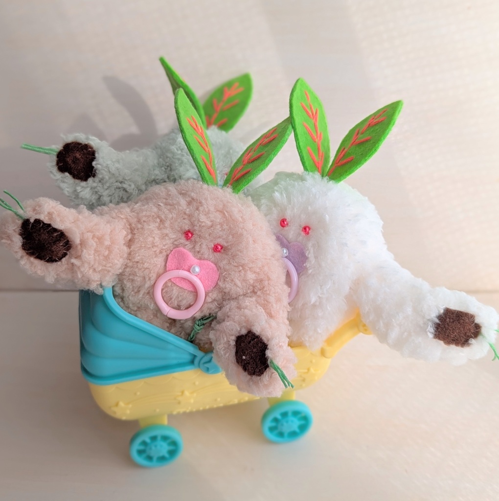 〜ひっつきマンドラゴラ〜三色だんご【受注制作】