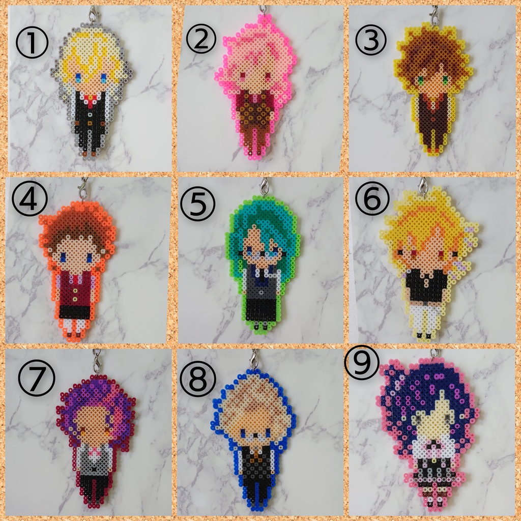 ミニアイロンビーズストラップ