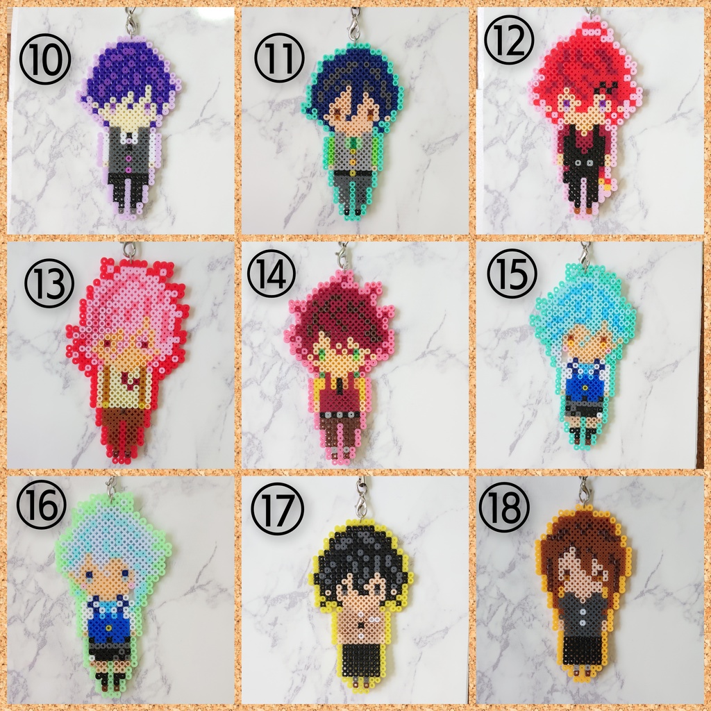 ミニアイロンビーズストラップ