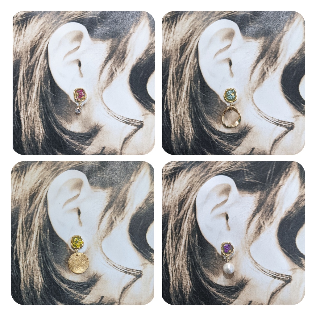 刀剣乱舞 江派 イメージ フラワーピアス イヤリング 豊前江 松井江 篭手切江 五月雨江 村雲江 桑名江