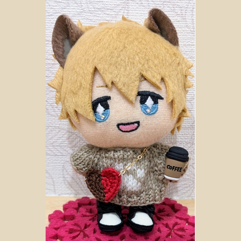 10cm ぬい用 ハートチョコポシェット かばん バレンタイン