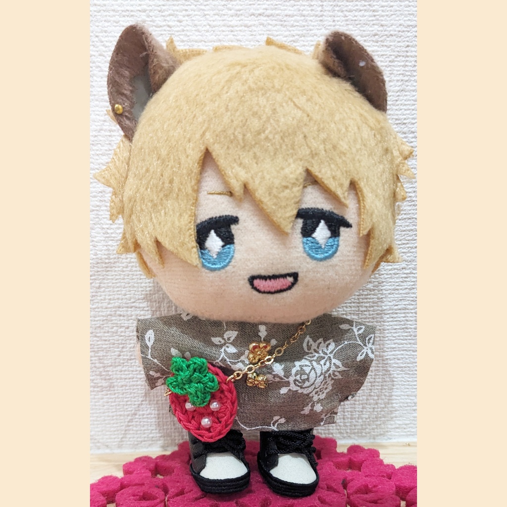 10cm ぬい用 いちごポシェット かばん バッグ 苺