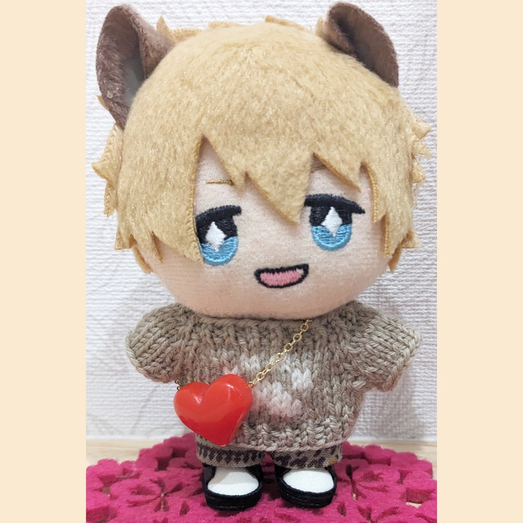 10cm ぬい用 ぷっくりハートポシェット かばん ポシェット バレンタイン