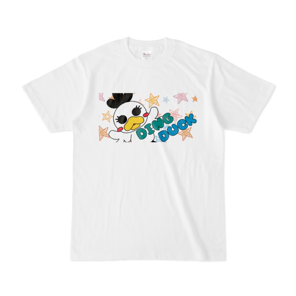 あひるちゃん☆Tシャツ:前面(ぽっぷすたあver.)