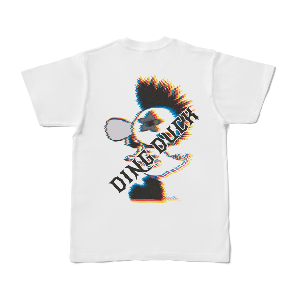 あひるちゃん☆Tシャツ:背面(ノイズパンクロックver.)