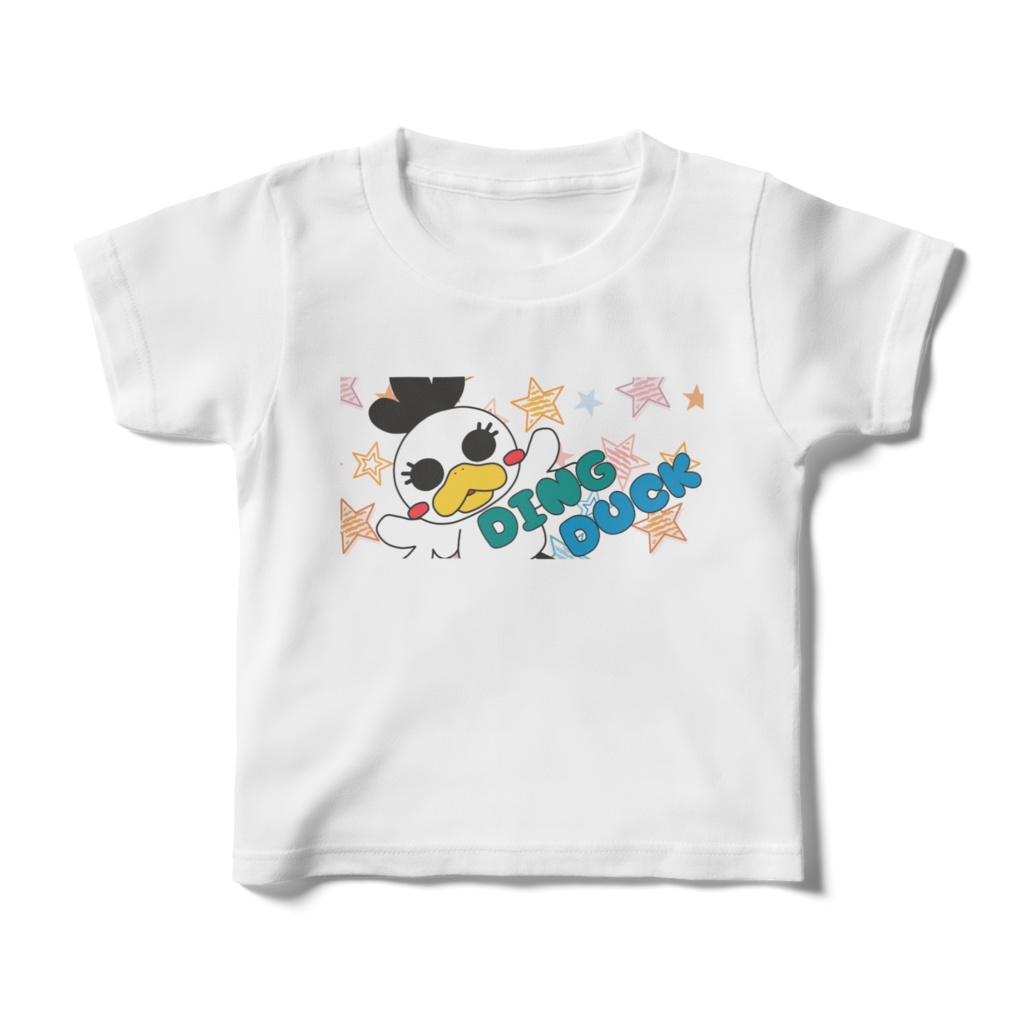 あひるちゃん☆キッズTシャツ:前面(ぽっぷすたあver.)