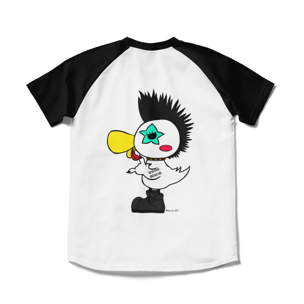 あひるちゃん☆LoveフォントTシャツ:両面(パンクロックver.)