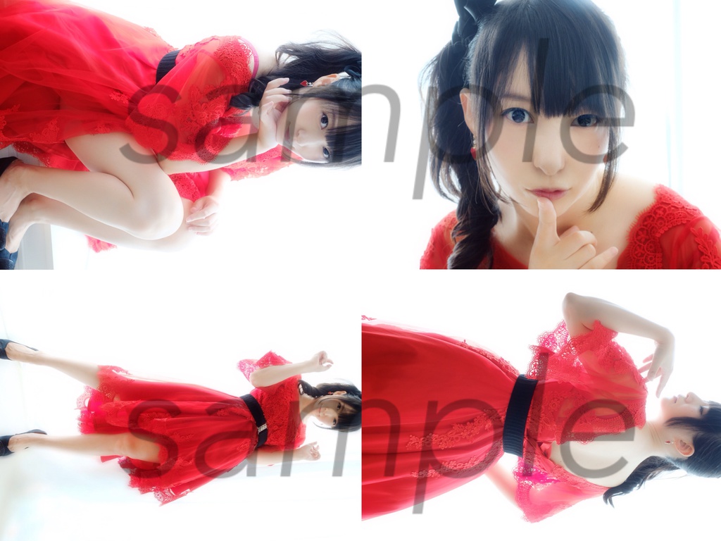 【生写真】赤ドレス4枚セット【DLおまけつき】