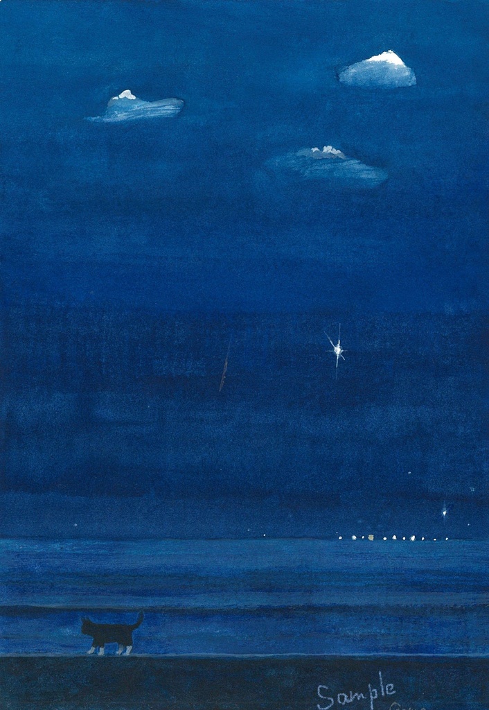 水彩画（原画のみで額はつきません）「黎明」 - gomaramen888