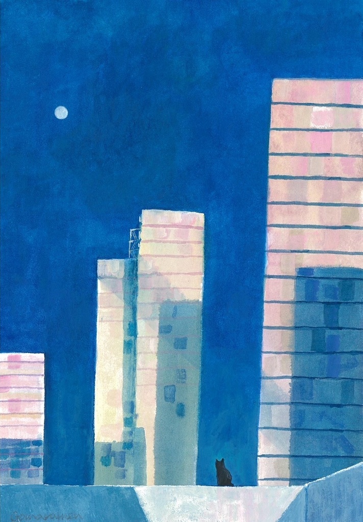 水彩画（原画のみで額はつきません）「夏の朝」