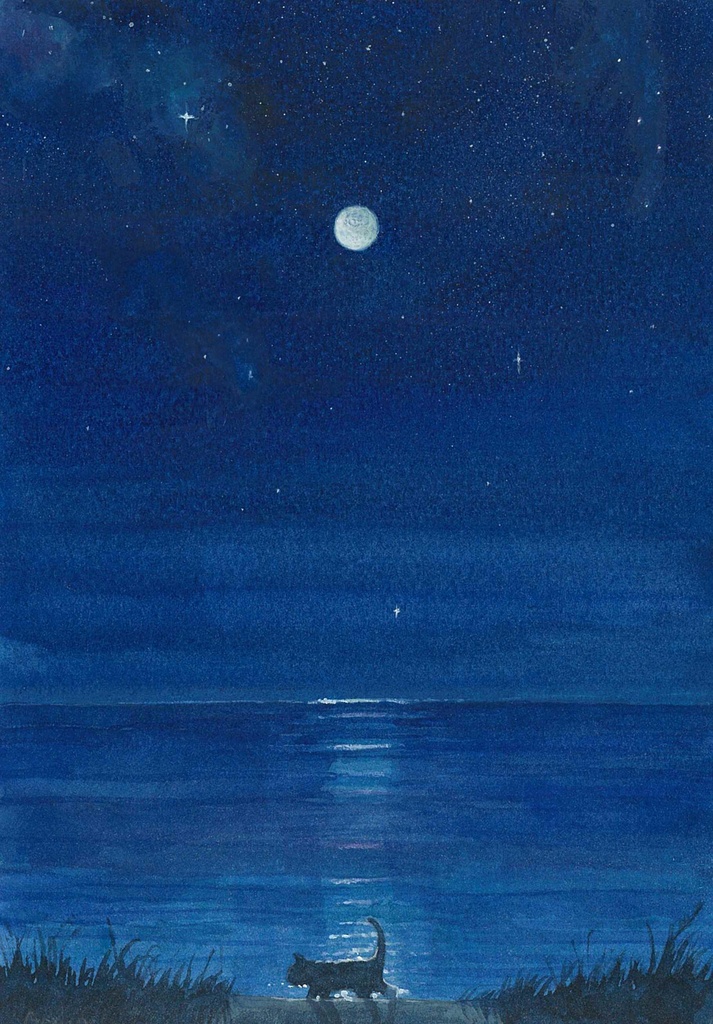 水彩画（原画のみで額はつきません）「秋の気配」