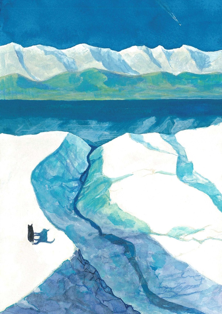 水彩画（原画のみで額はつきません）「冒険」