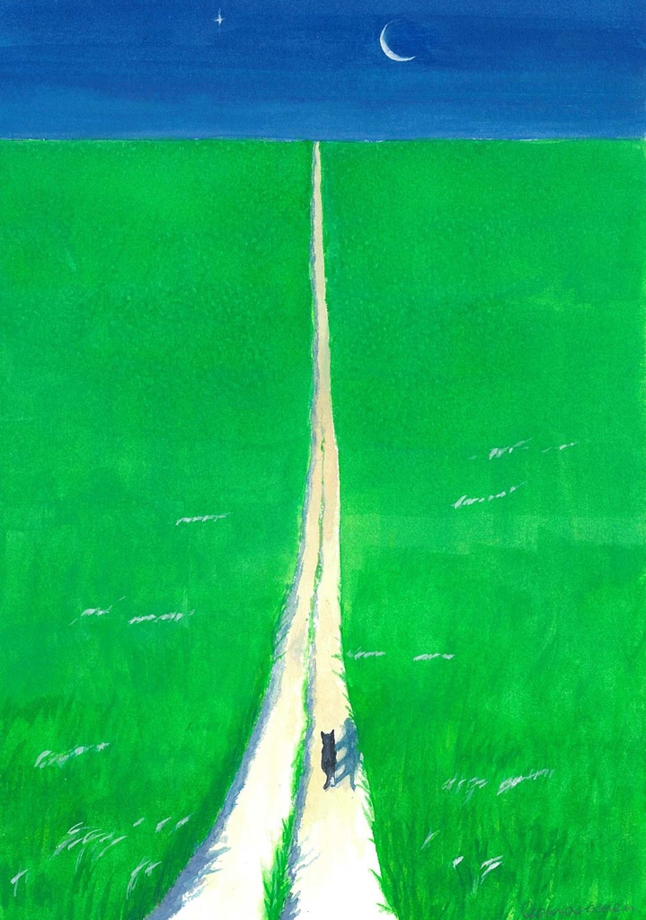 水彩画（原画）（額装済み）「秋風」