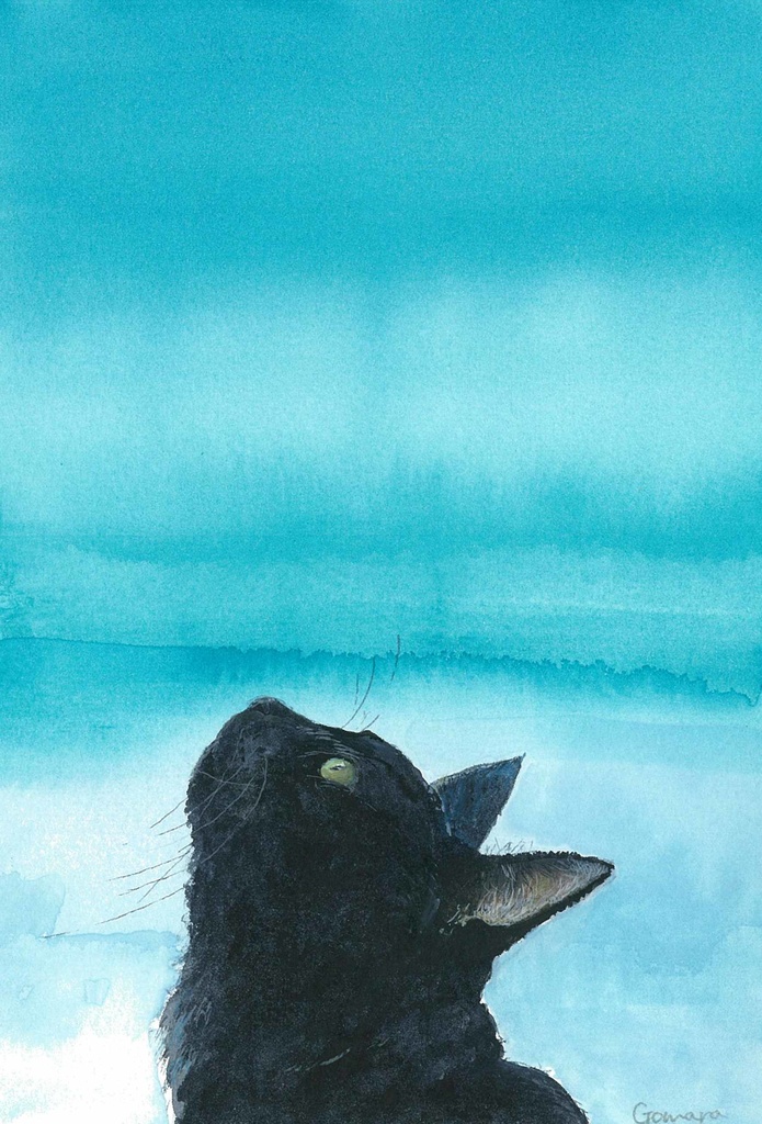 水彩画（原画）（額装済み）「生きる」
