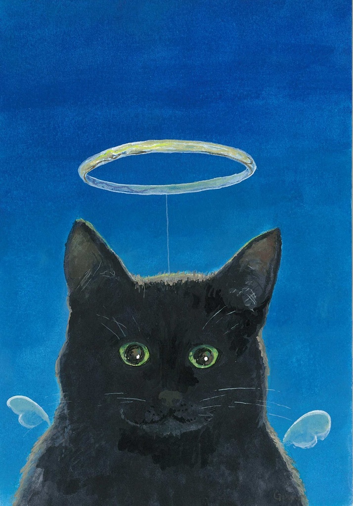 水彩画（原画）(額装済み）「天使」