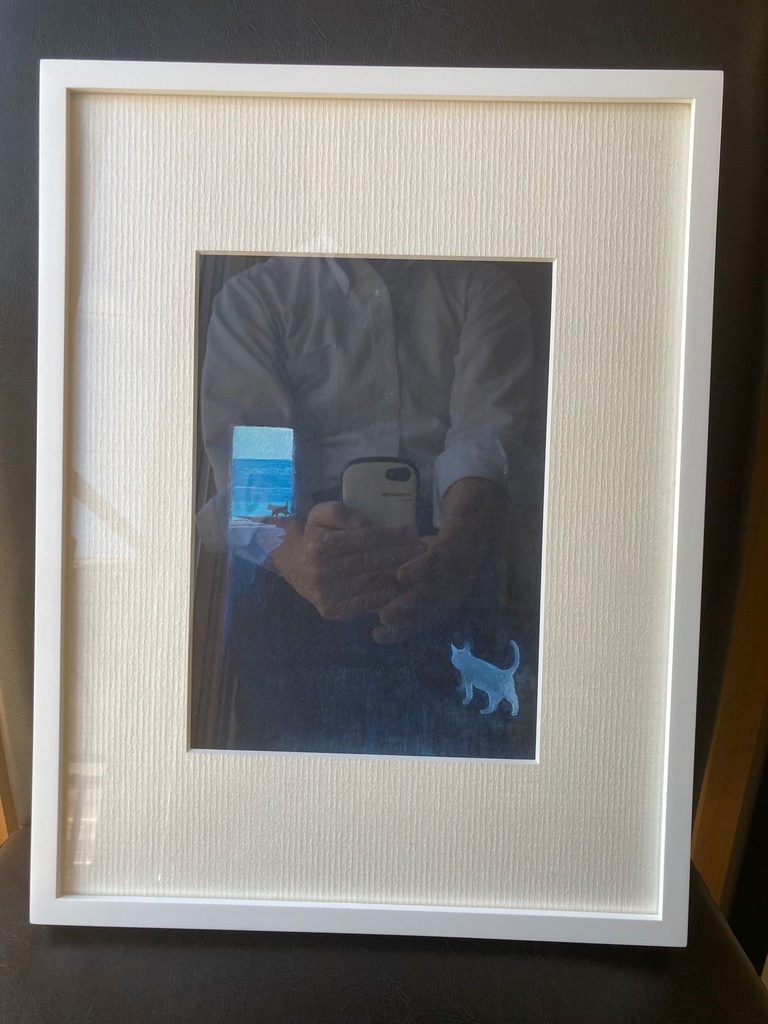 水彩画(原画)(額装済み)「思い出を探して」