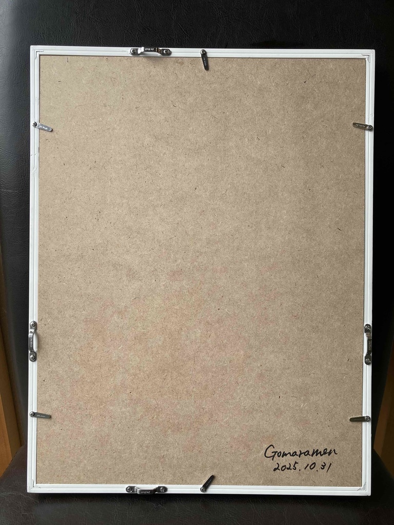 水彩画(原画)(額装済み)「一番星」