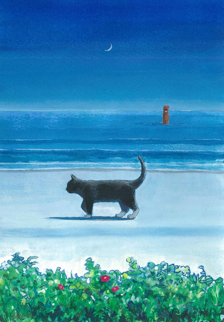 水彩画（原画）（額装済み）「ポスト」