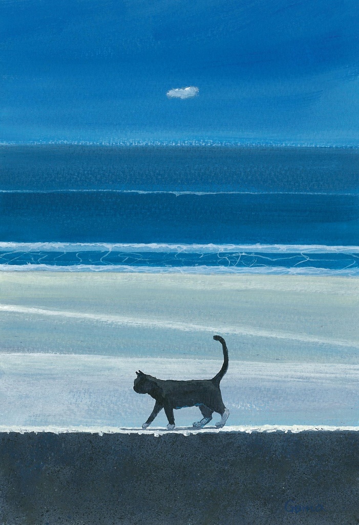 水彩画（原画）（額装済み）「思索」