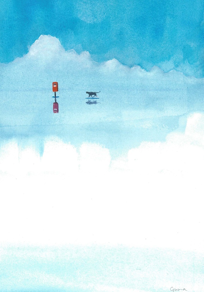 水彩画（原画）（額装済み）「梅雨の晴れ間」