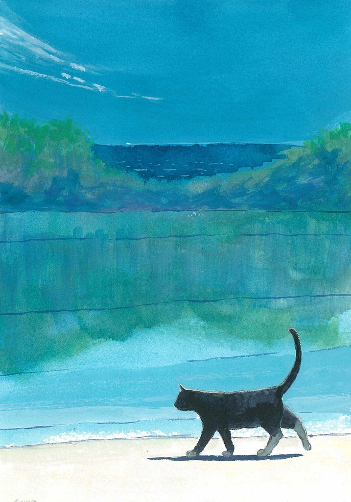 水彩画（原画）（額装済み）「悲しいことがあった日」