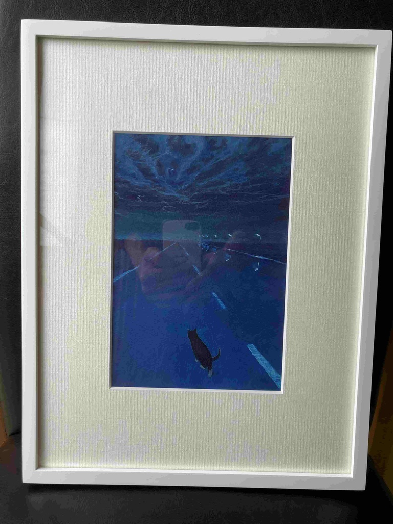 水彩画(原画)(額装済み)「バイパス道路」