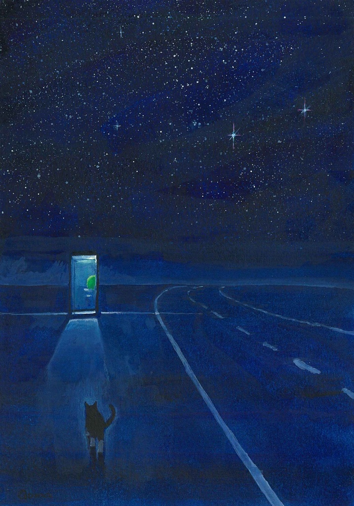 水彩画（原画）（額装済み）「電話ボックス」